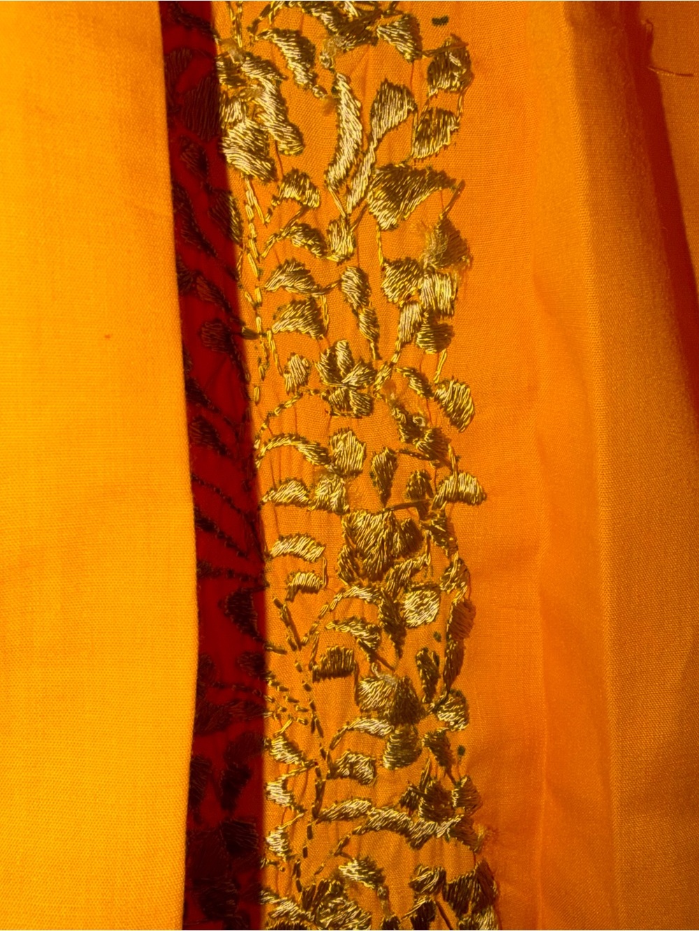 Authentic San Antonino Hand Embroidered Silk Traditional Mexican Maxi Dress - Picture 13 of 13